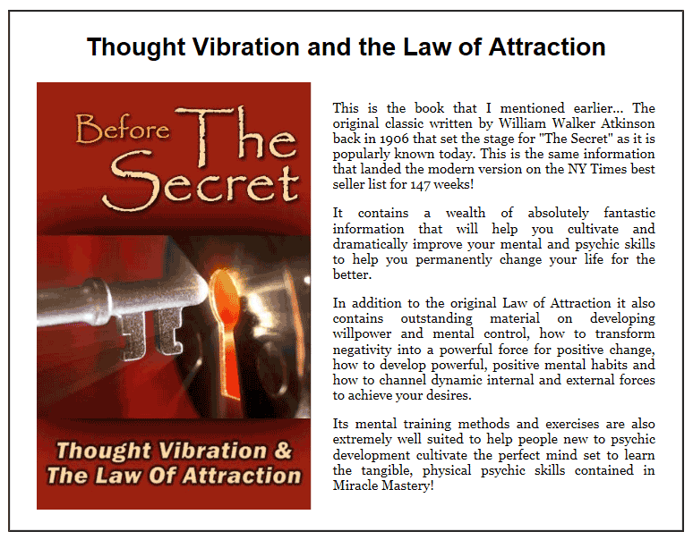 Law of Attraction Bonus